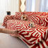 Plush Sherpa Sofa Throw Cover for Sectional, Jacquard Wave Throw Furniture Protector