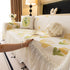 Ruffled Sweet Floral Sofa Cover with Skirt, Soft and Decorative Couch Throw Cover