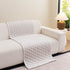 Geometric Quilted Corduroy Couch Topper, Non-Slip Padded Sofa Protector Cover for Pets
