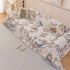 Farmhouse Chenille Sofa Throw Cover, Botanical Bird & Floral Jacquard Couch Protector