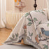 Farmhouse Chenille Sofa Throw Cover, Botanical Bird & Floral Jacquard Couch Protector