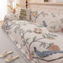 Farmhouse Chenille Sofa Throw Cover, Botanical Bird & Floral Jacquard Couch Protector