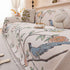 Farmhouse Chenille Sofa Throw Cover, Botanical Bird & Floral Jacquard Couch Protector