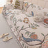 Farmhouse Chenille Sofa Throw Cover, Botanical Bird & Floral Jacquard Couch Protector