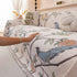 Farmhouse Chenille Sofa Throw Cover, Botanical Bird & Floral Jacquard Couch Protector