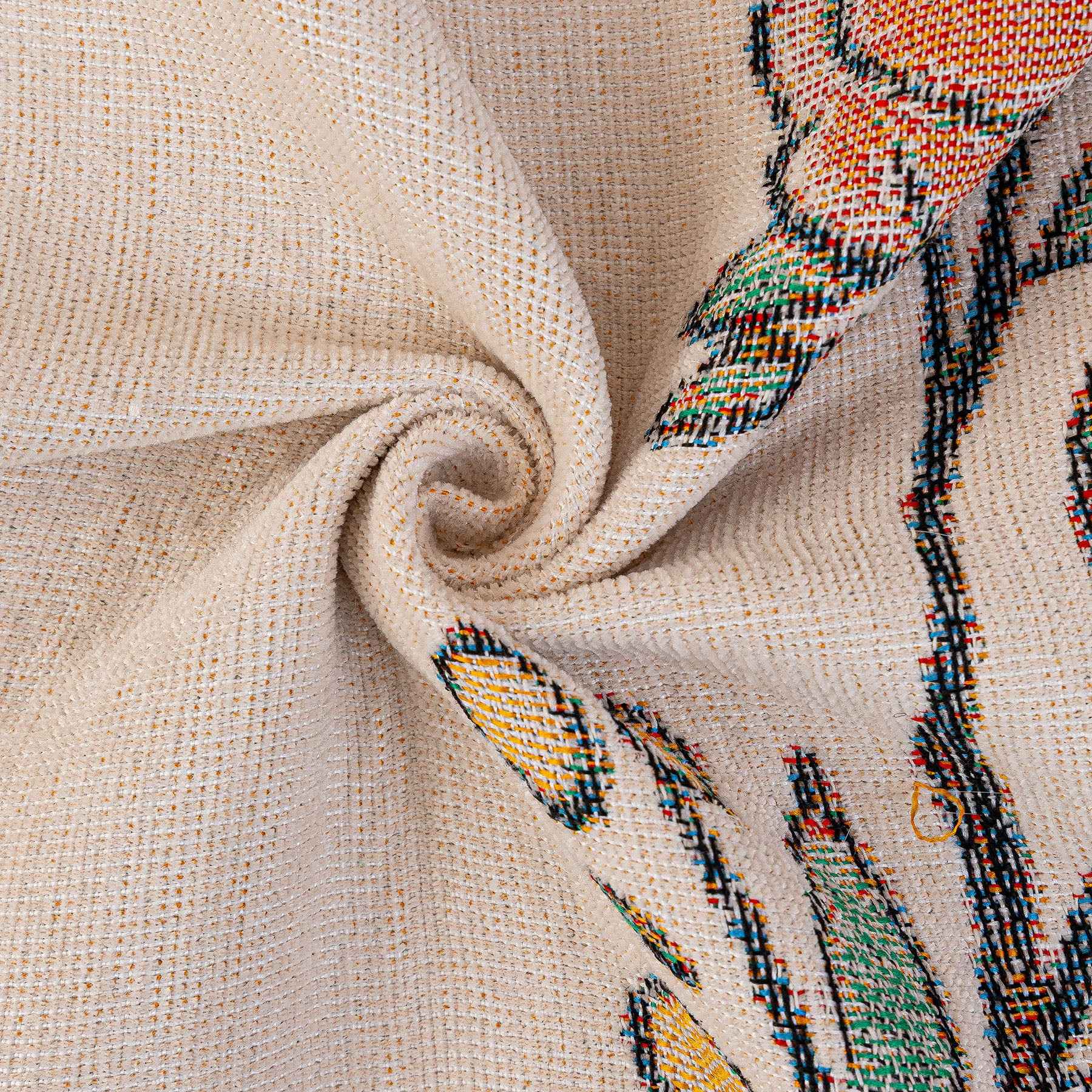 Farmhouse Chenille Sofa Throw Cover, Botanical Bird & Floral Jacquard Couch Protector