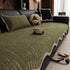 Textured Sofa Seat Cover with Wave Edge – Non-Slip, Washable Couch Throw Protector