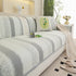 Striped Non-Slip Cooling Couch Cover, Summer Couch Pads for Seat Back Armrest