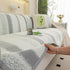 Striped Non-Slip Cooling Couch Cover, Summer Couch Pads for Seat Back Armrest