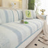 Striped Non-Slip Cooling Couch Cover, Summer Couch Pads for Seat Back Armrest