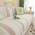 Striped Non-Slip Cooling Couch Cover, Summer Couch Pads for Seat Back Armrest
