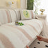 Striped Non-Slip Cooling Couch Cover, Summer Couch Pads for Seat Back Armrest