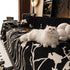 Modern Abstract Floral Sofa Throw Blanket, Decor Furniture Protector for Living Room