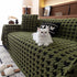 Jacquard Fleece Houndstooth Warm Cozy Couch Cover Blanket Decorative Throws for Sofas