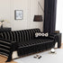 Leaf Stripe Sofa Cover with Black Sheer Skirt, Boho Soft Couch Slipcover for Pets