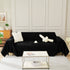 Solid Color Chenille Sofa Throw Blanket, Soft & Plush Decorative Couch Throw Cover