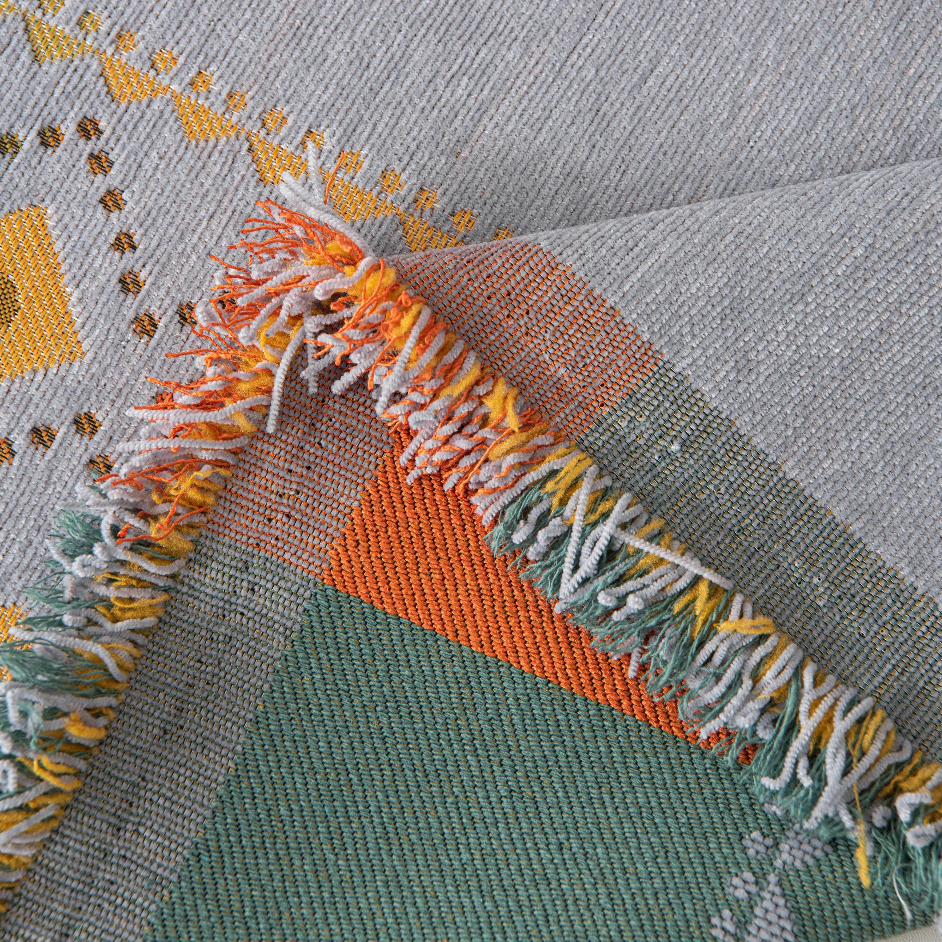 Bohemian Geometric Sofa Throw Cover, Cozy & Protective Ethnic-Inspired Couch Cover - TaroTextile