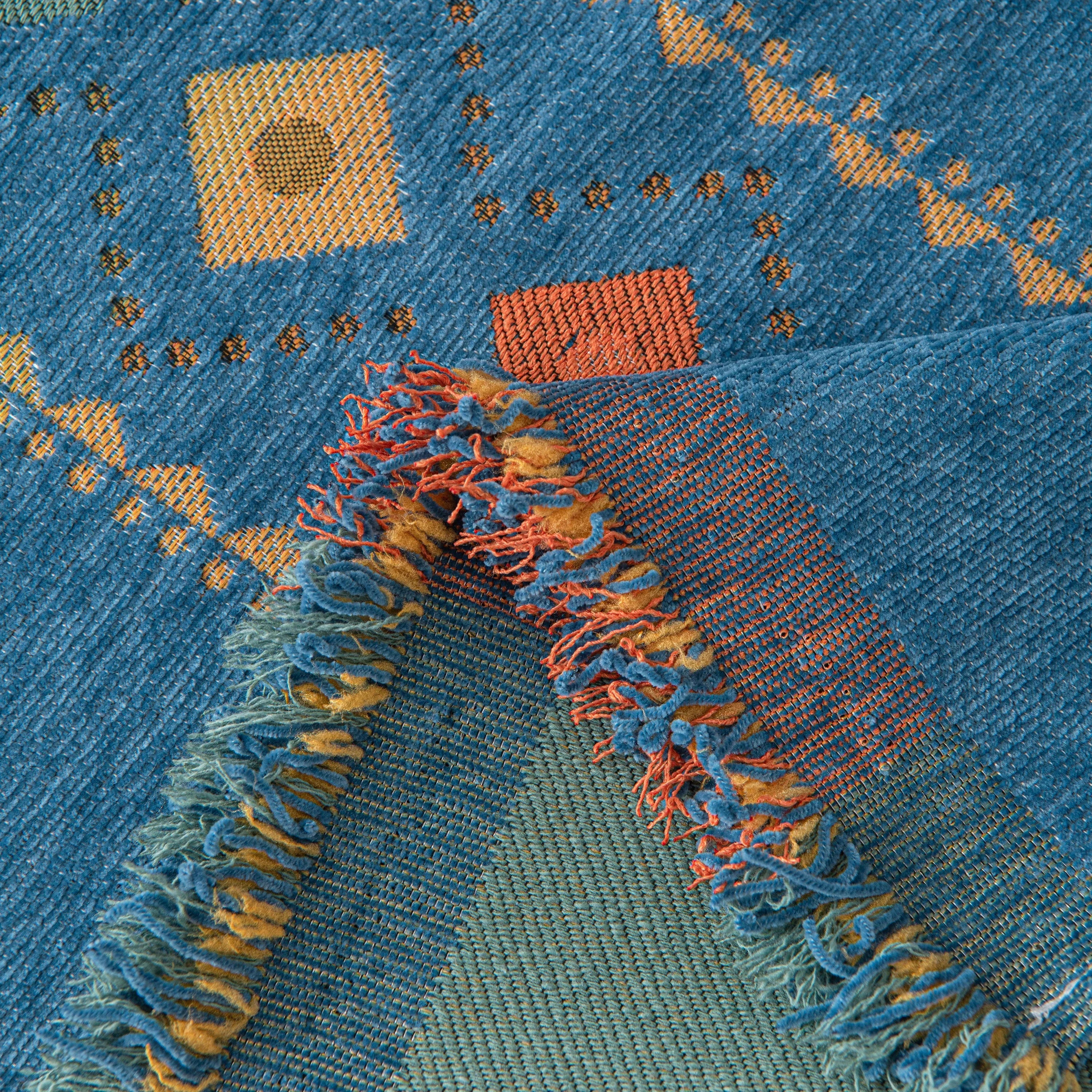 Bohemian Geometric Sofa Throw Cover, Cozy & Protective Ethnic-Inspired Couch Cover - TaroTextile