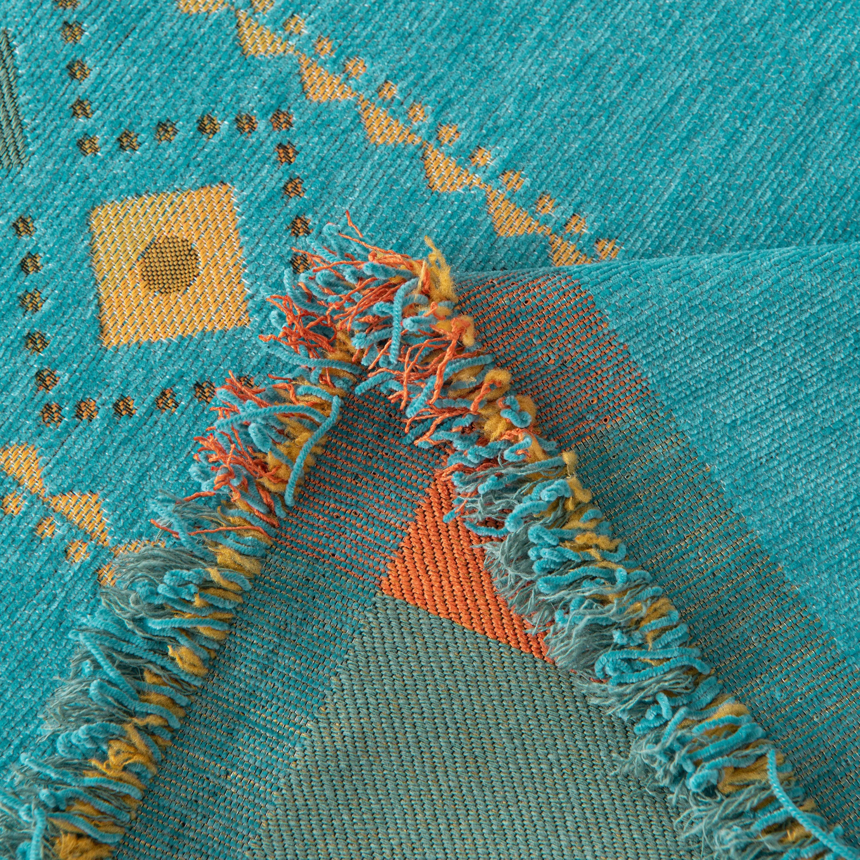 Bohemian Geometric Sofa Throw Cover, Cozy & Protective Ethnic-Inspired Couch Cover - TaroTextile