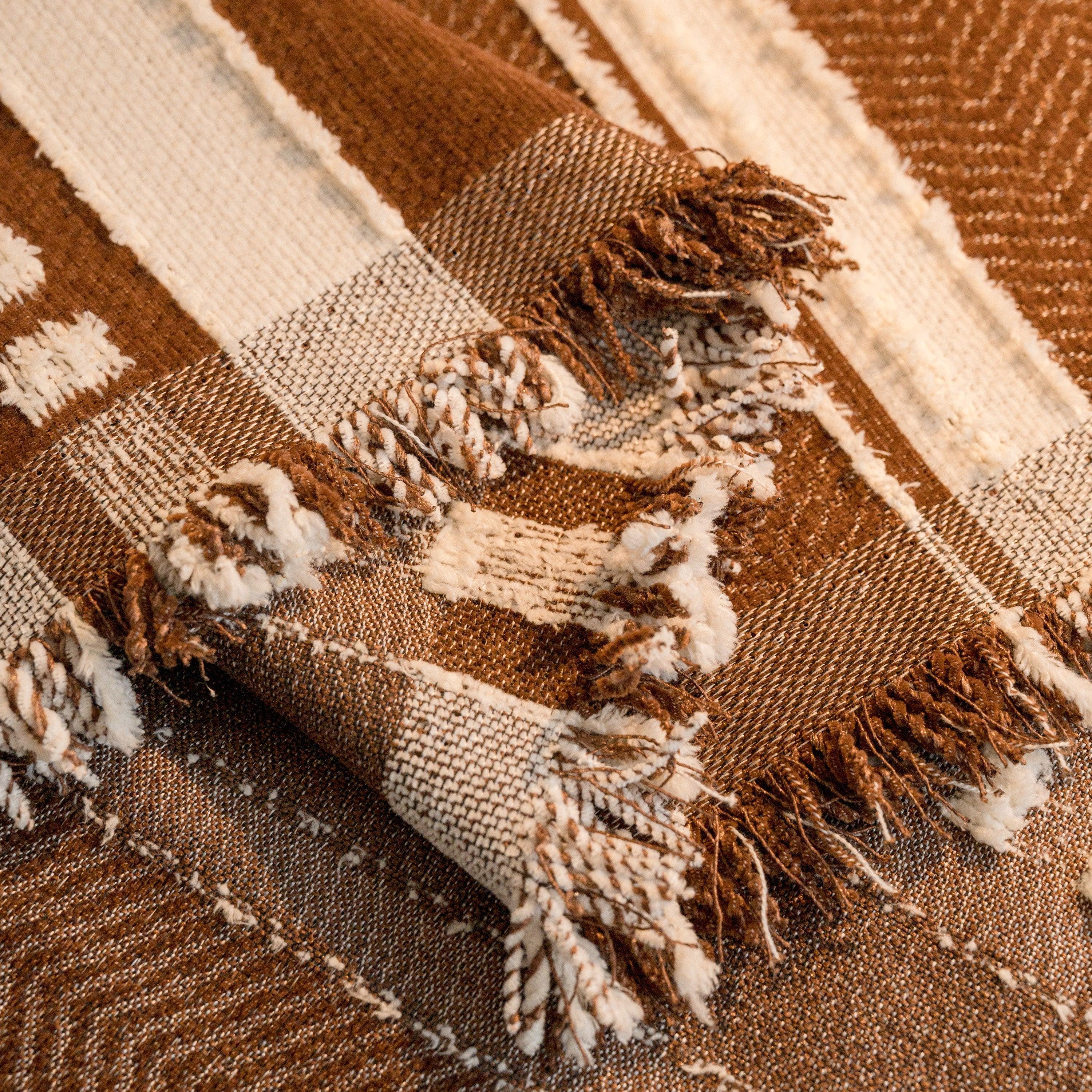 Bohemian Striped Sofa Cover, Decor Woven Throw for Couch, Loveseat, or Sectional - TaroTextile