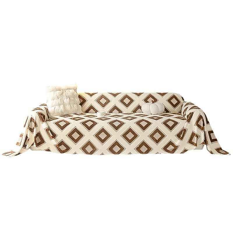 Bohemian Tufted Sofa Cover Soft Sherpa Fleece Throw Blanket - TaroTextile