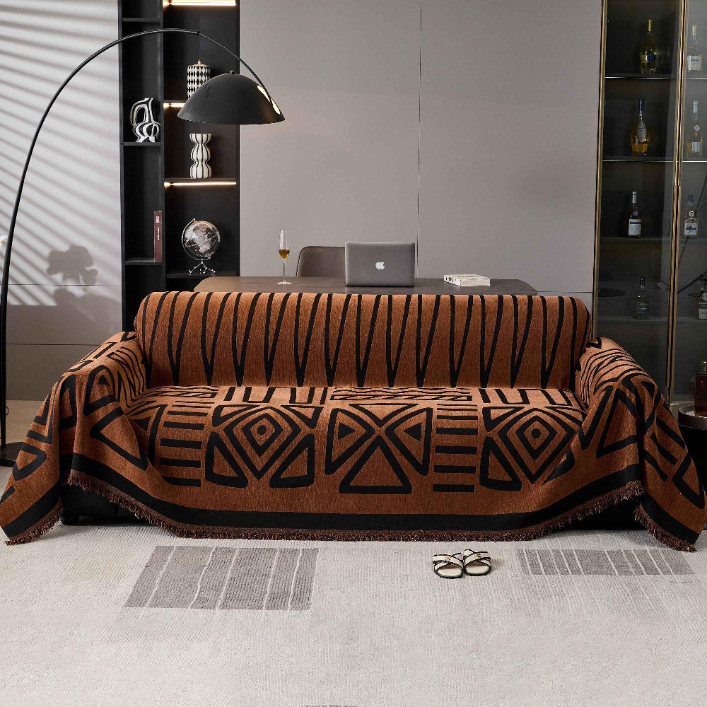 Boho Chenille Sofa Throw Covers Sectional Sofa Couch Cover Sofa Protector Covers - TaroTextile