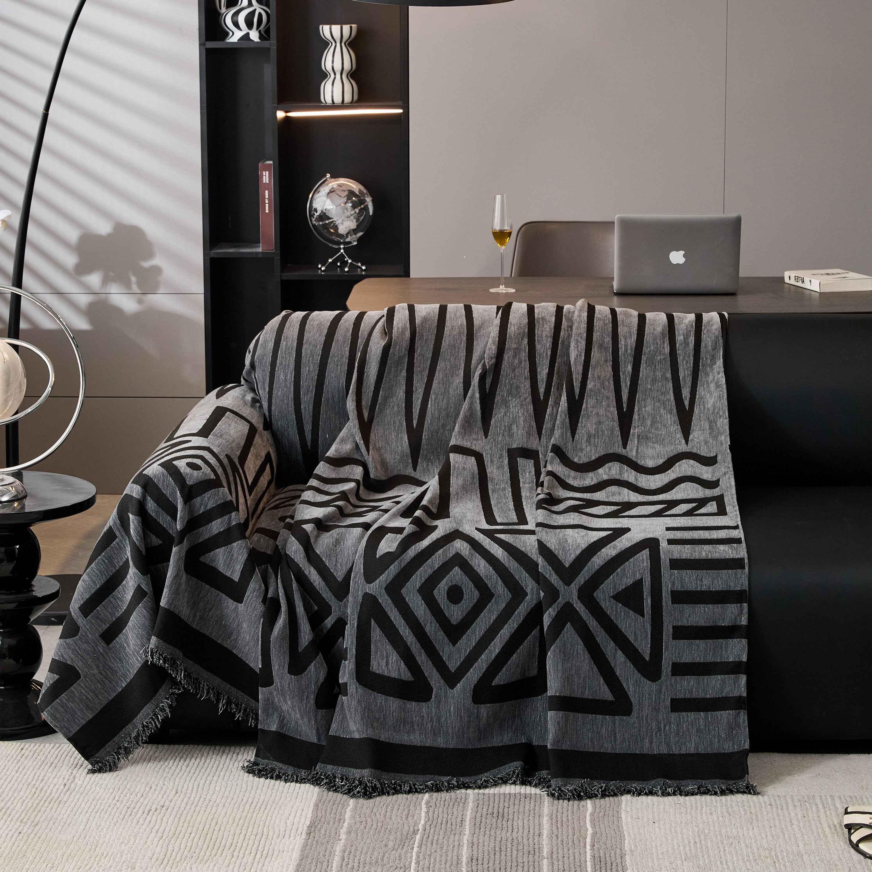 Boho Chenille Sofa Throw Covers Sectional Sofa Couch Cover Sofa Protector Covers - TaroTextile