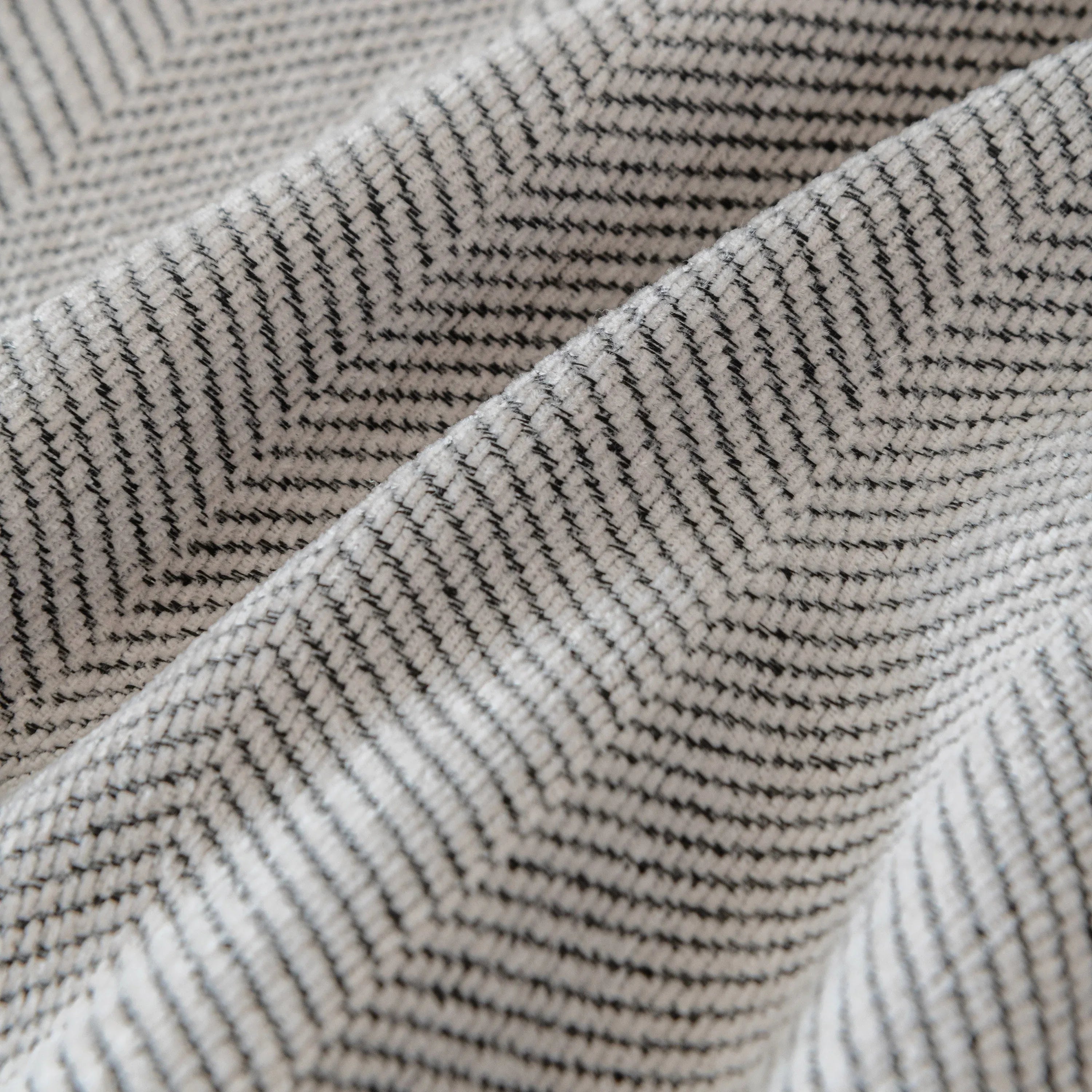 Boho Herringbone Sofa Throw Blanket with Pom Pom Tassels Stylish Furniture Slipcover - TaroTextile