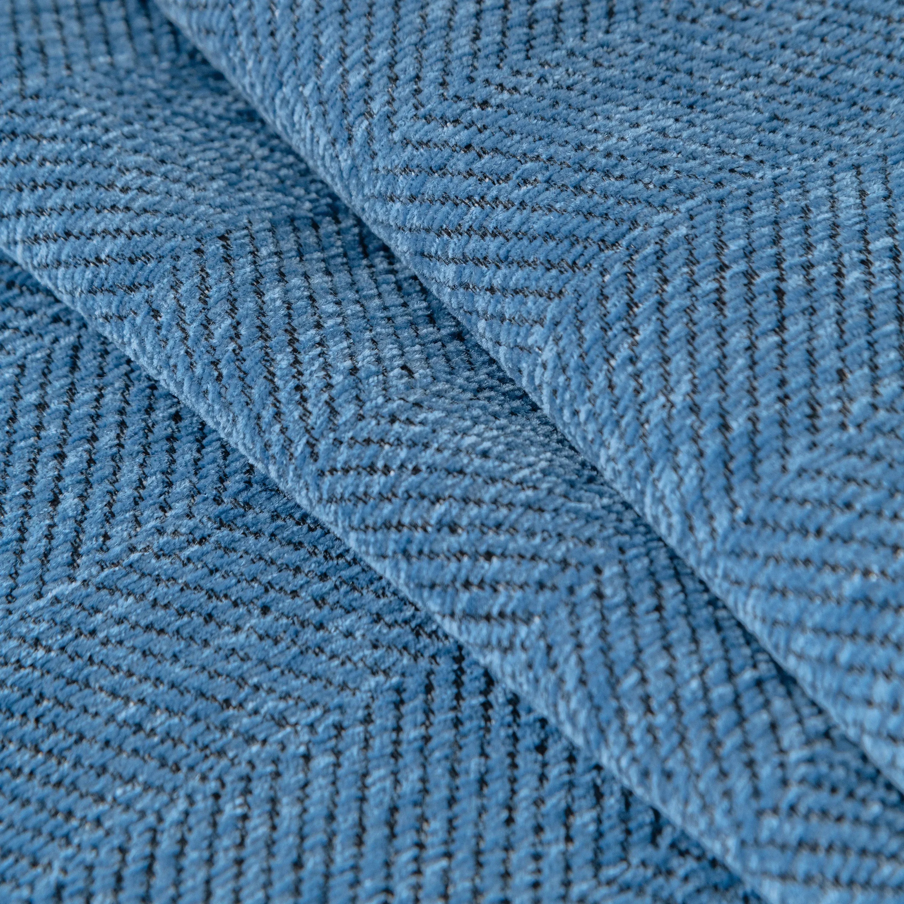 Boho Herringbone Sofa Throw Blanket with Pom Pom Tassels Stylish Furniture Slipcover - TaroTextile