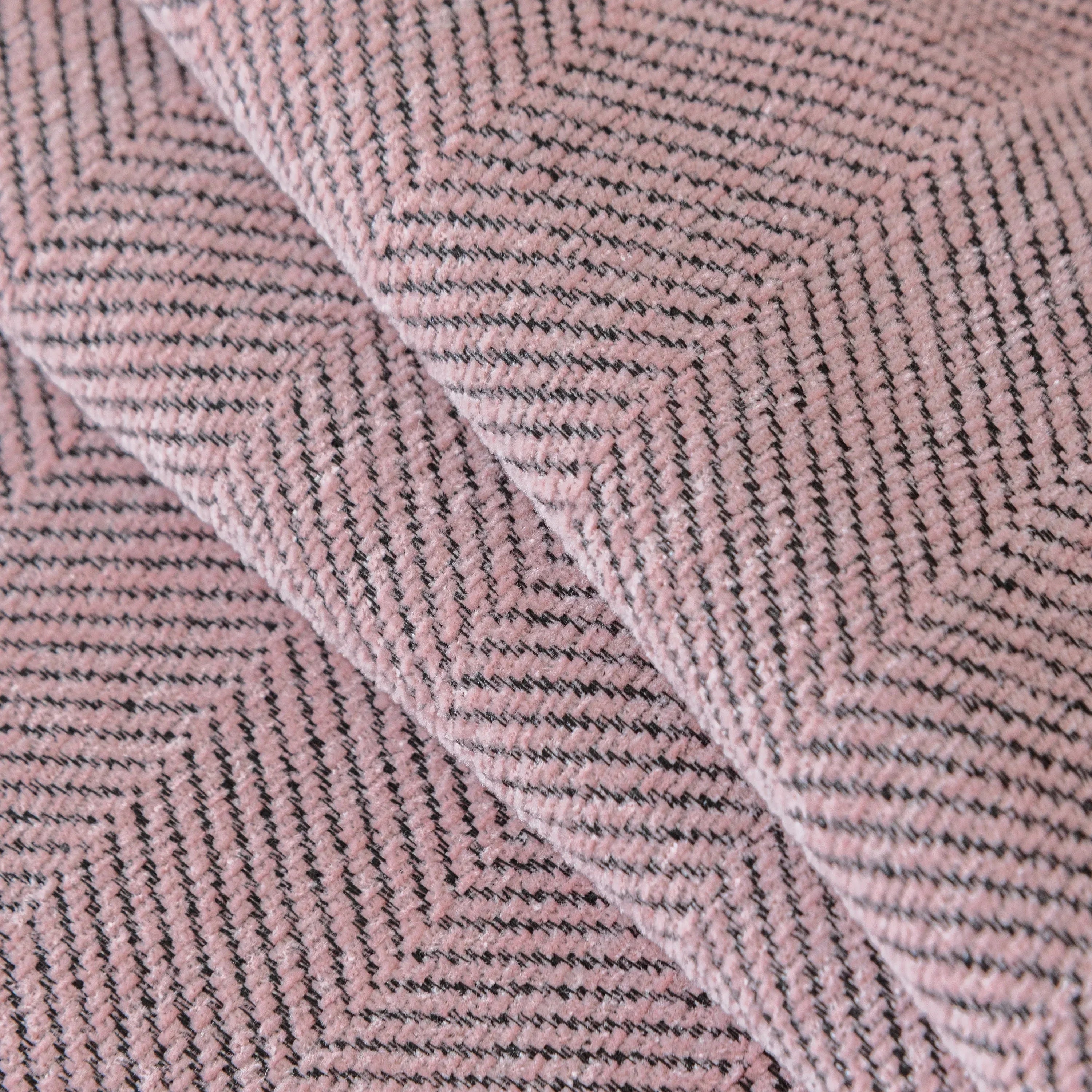 Boho Herringbone Sofa Throw Blanket with Pom Pom Tassels Stylish Furniture Slipcover - TaroTextile