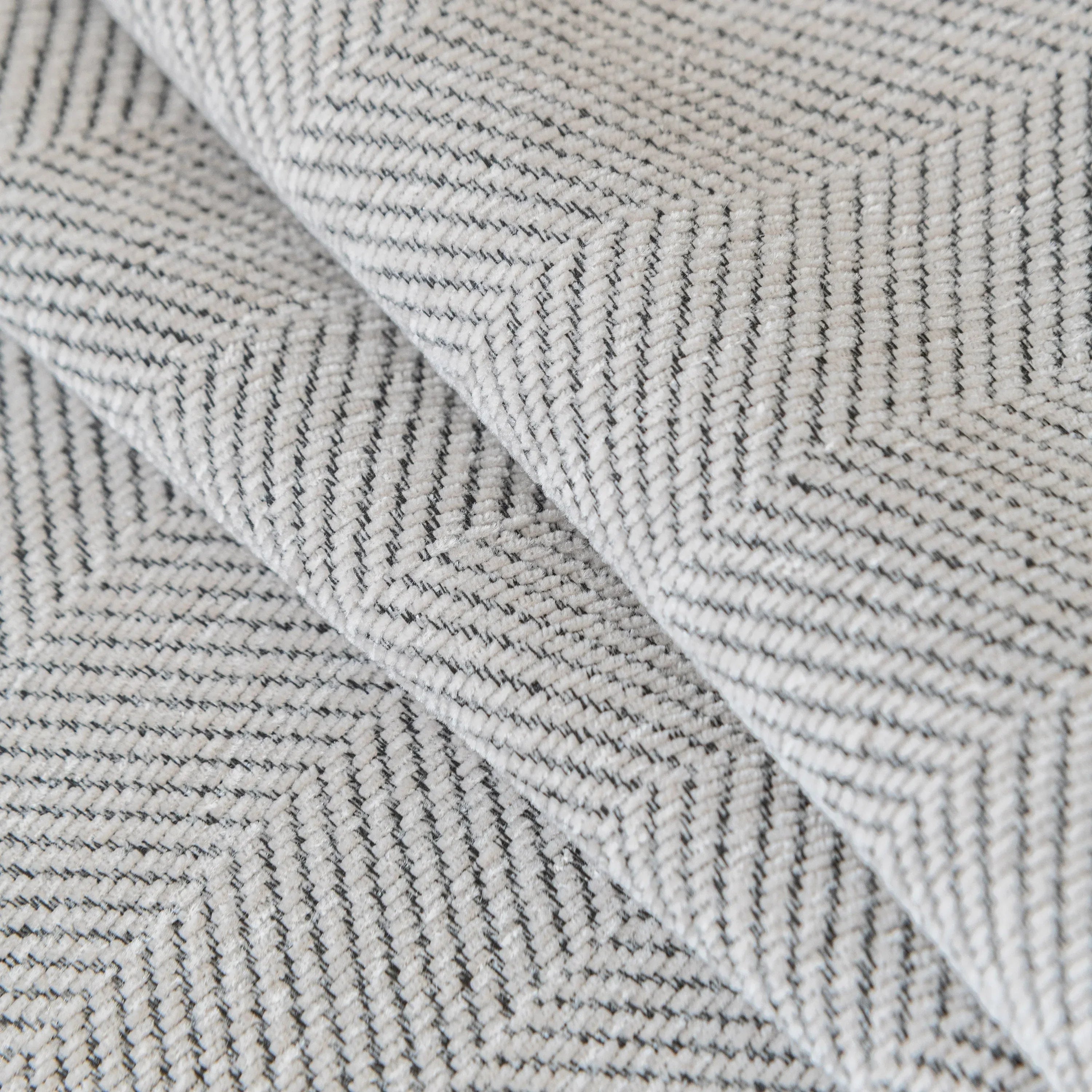 Boho Herringbone Sofa Throw Blanket with Pom Pom Tassels Stylish Furniture Slipcover - TaroTextile