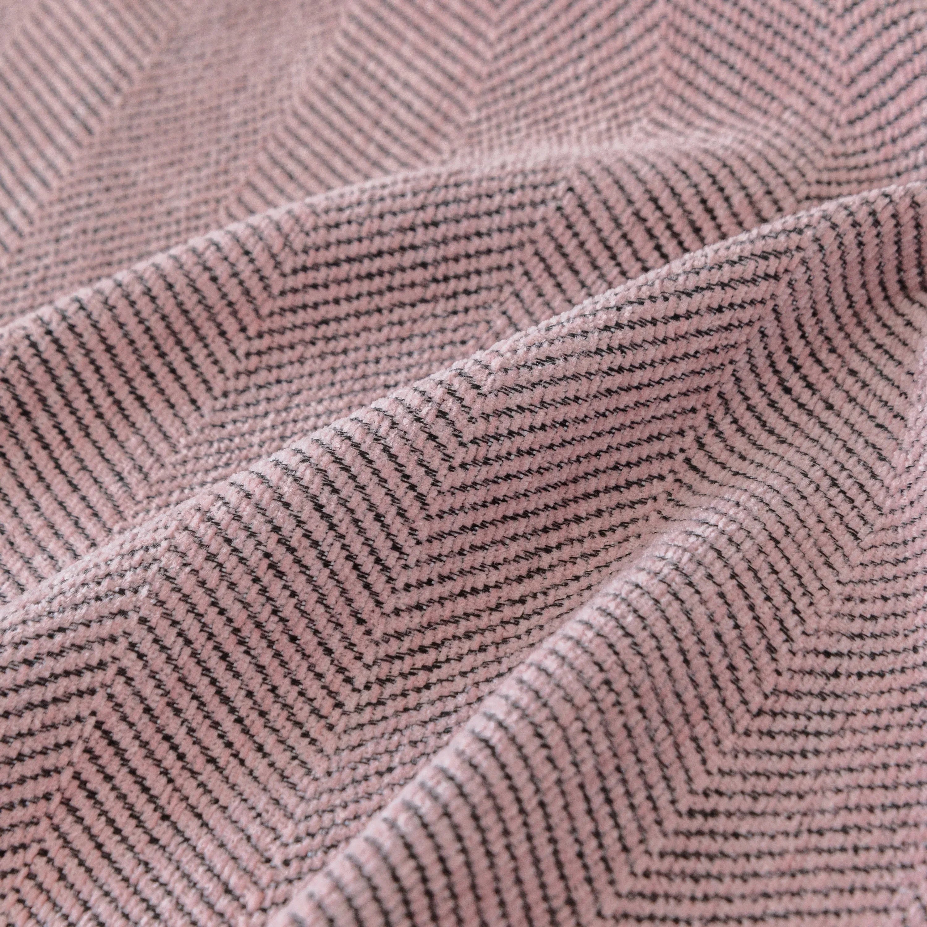 Boho Herringbone Sofa Throw Blanket with Pom Pom Tassels Stylish Furniture Slipcover - TaroTextile