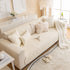 Geometric Textured Cotton Quilted Sofa Cover, Non-Slip Washable Couch Protector