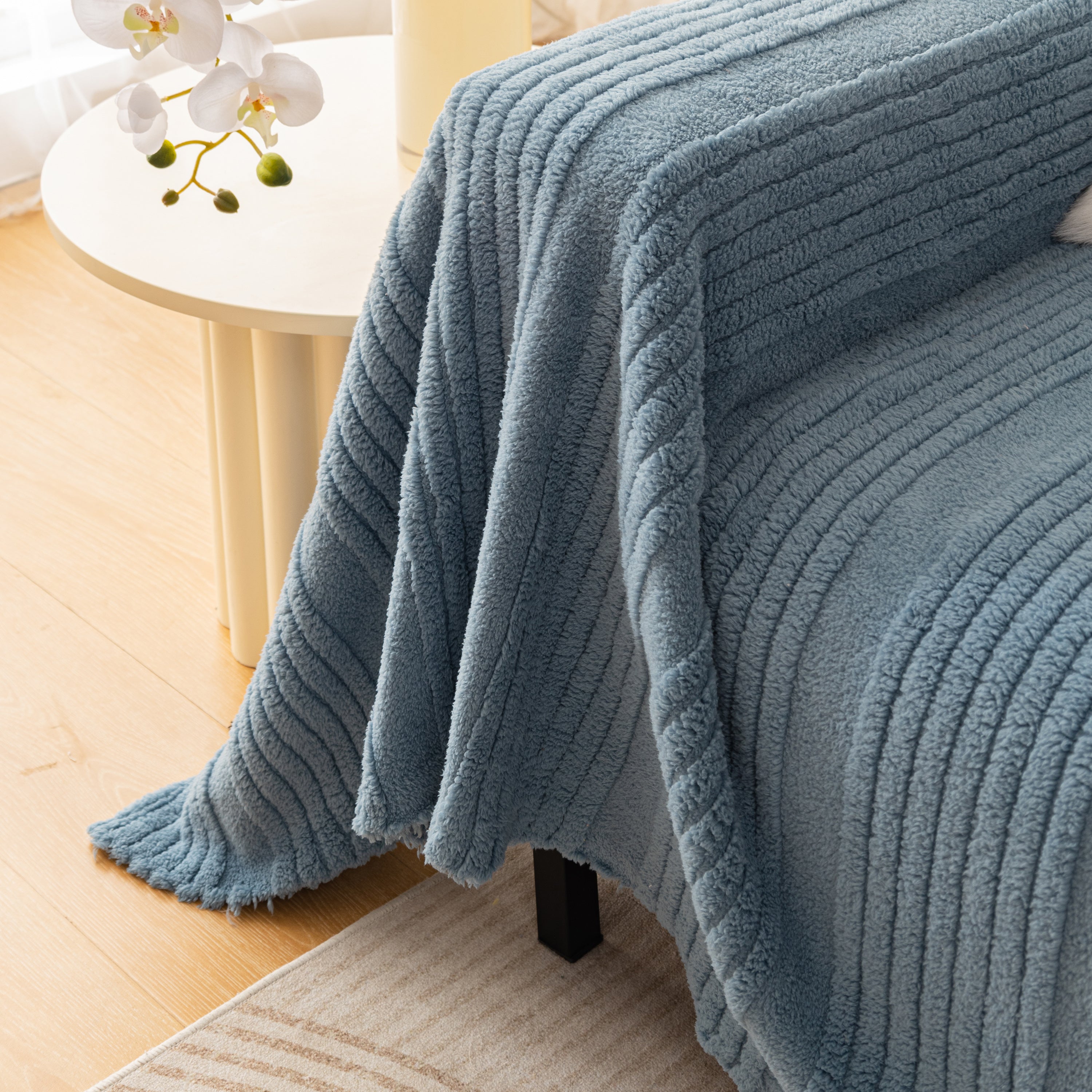 Luxury Oversized Soft Plush L Shape Couch Cover Sofa Throw Cover, Extra Large Blanket to Cover Couch