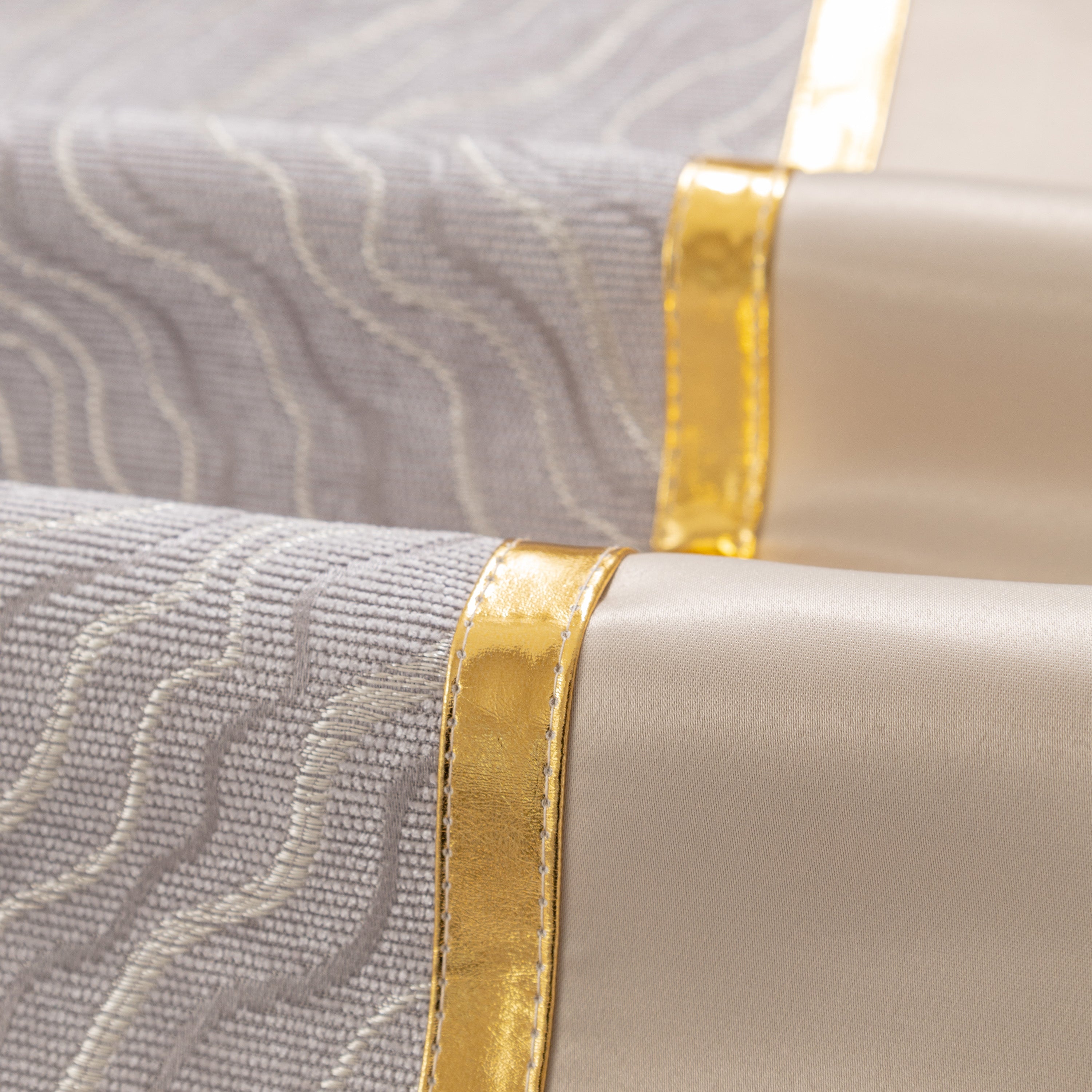 Modular Sofa Cover for Sectionals, Gold Striped Non-Slip Couch Protector