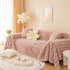 Super Soft Fluffy Faux Rabbit Fur Sofa Throw Blanket, Couch Cover Blanket for Couches Living Room Furniture Throw