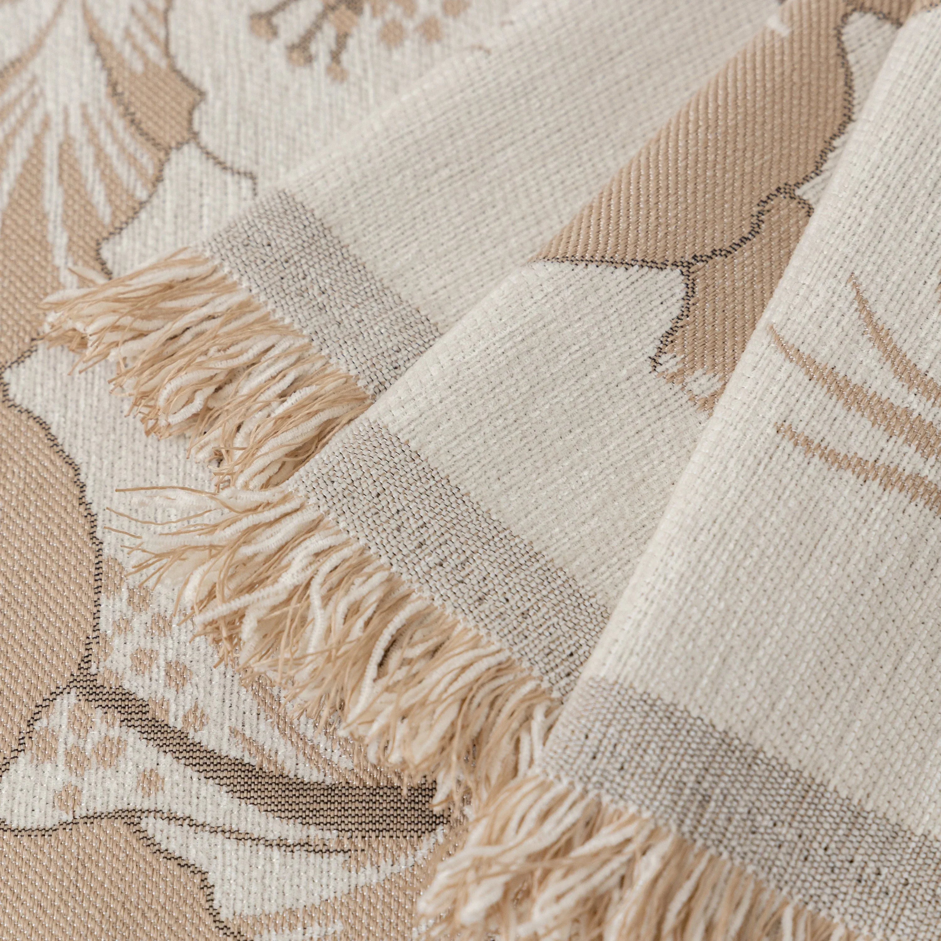 Chenille Blossoming Flowers Couch Covers, Couch Protector Blanket for Couches, Pet Furniture Throw - TaroTextile