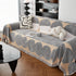 Chenille Circular Motif Sofa Protector Cover, Sofa Slipcovers L Shape, Sectional Sofa Couch Covers - TaroTextile