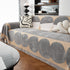 Chenille Circular Motif Sofa Protector Cover, Sofa Slipcovers L Shape, Sectional Sofa Couch Covers - TaroTextile