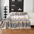 Chenille Circular Motif Sofa Protector Cover, Sofa Slipcovers L Shape, Sectional Sofa Couch Covers - TaroTextile