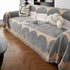 Chenille Circular Motif Sofa Protector Cover, Sofa Slipcovers L Shape, Sectional Sofa Couch Covers - TaroTextile