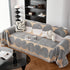 Chenille Circular Motif Sofa Protector Cover, Sofa Slipcovers L Shape, Sectional Sofa Couch Covers - TaroTextile
