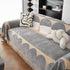 Chenille Circular Motif Sofa Protector Cover, Sofa Slipcovers L Shape, Sectional Sofa Couch Covers - TaroTextile
