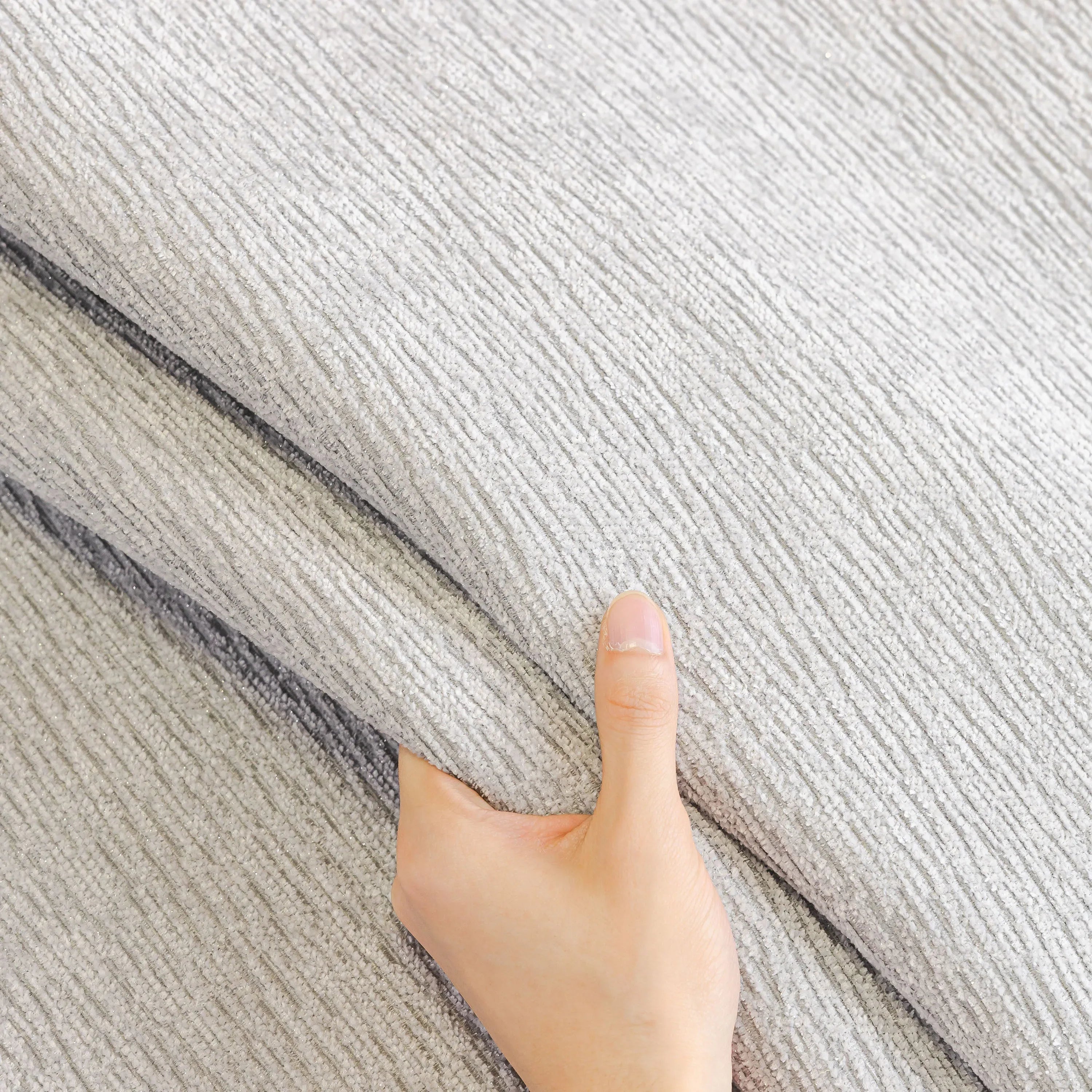 Chenille Couch Cover with Scalloped Edge, Non-Slip Modular Slipcover Sectional - TaroTextile