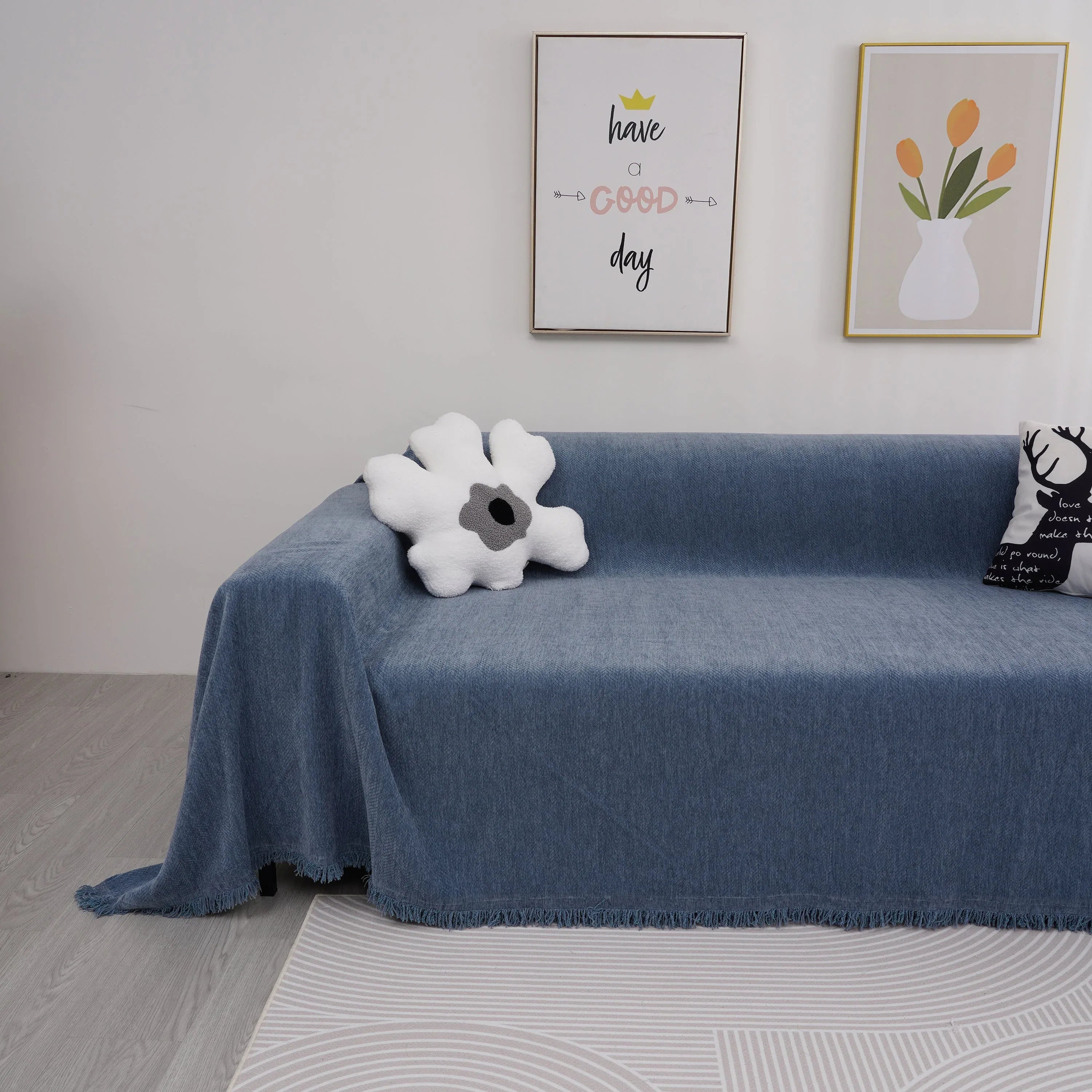 Chenille Herringbone Couch Cover Blanket, Sectional with Washable Covers, Furniture Covers for Sofas - TaroTextile