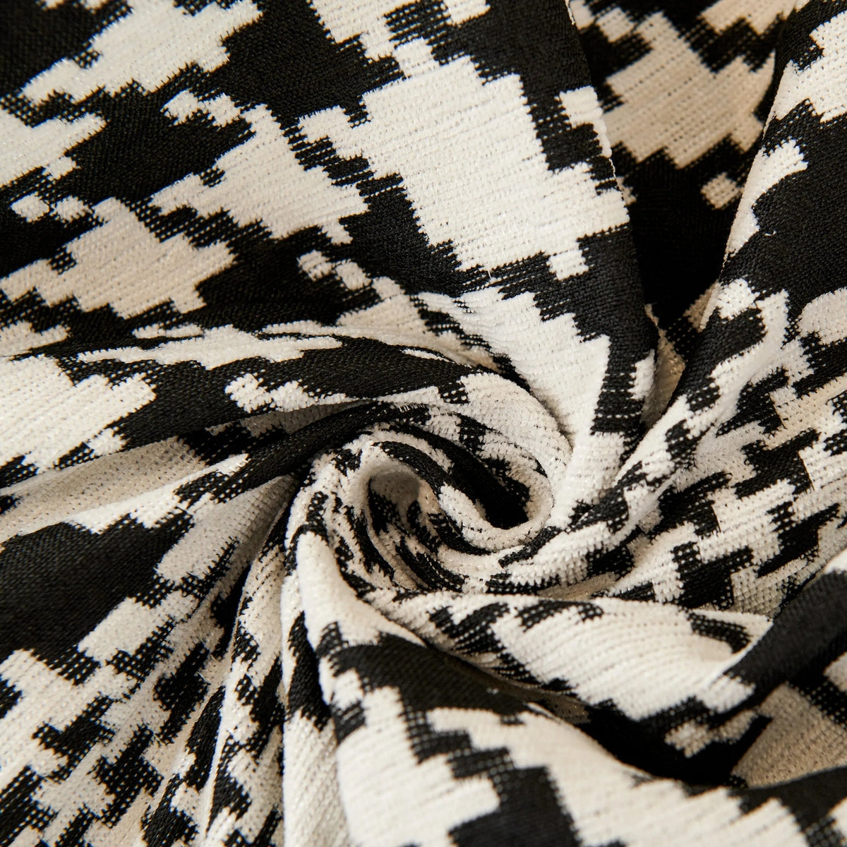 Chenille Houndstooth Couch Cover, Chaise Lounge Blanket Cover, Sectional Couch Scratch Protector - TaroTextile