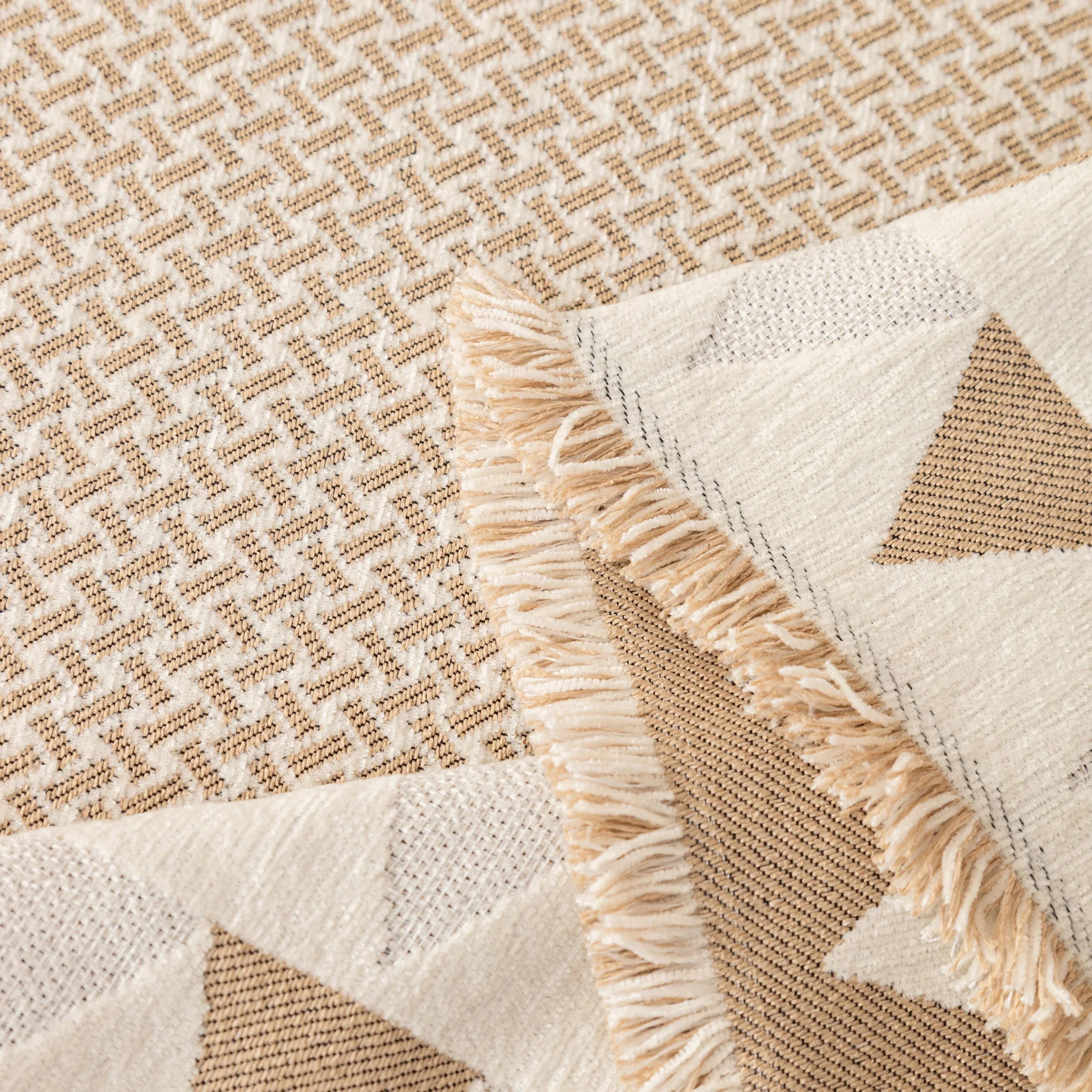 Chenille Jacquard Sofa Throw Blanket Cover Soft Polyester Weave Couch Throw Cover for Pets Dog Kids - TaroTextile