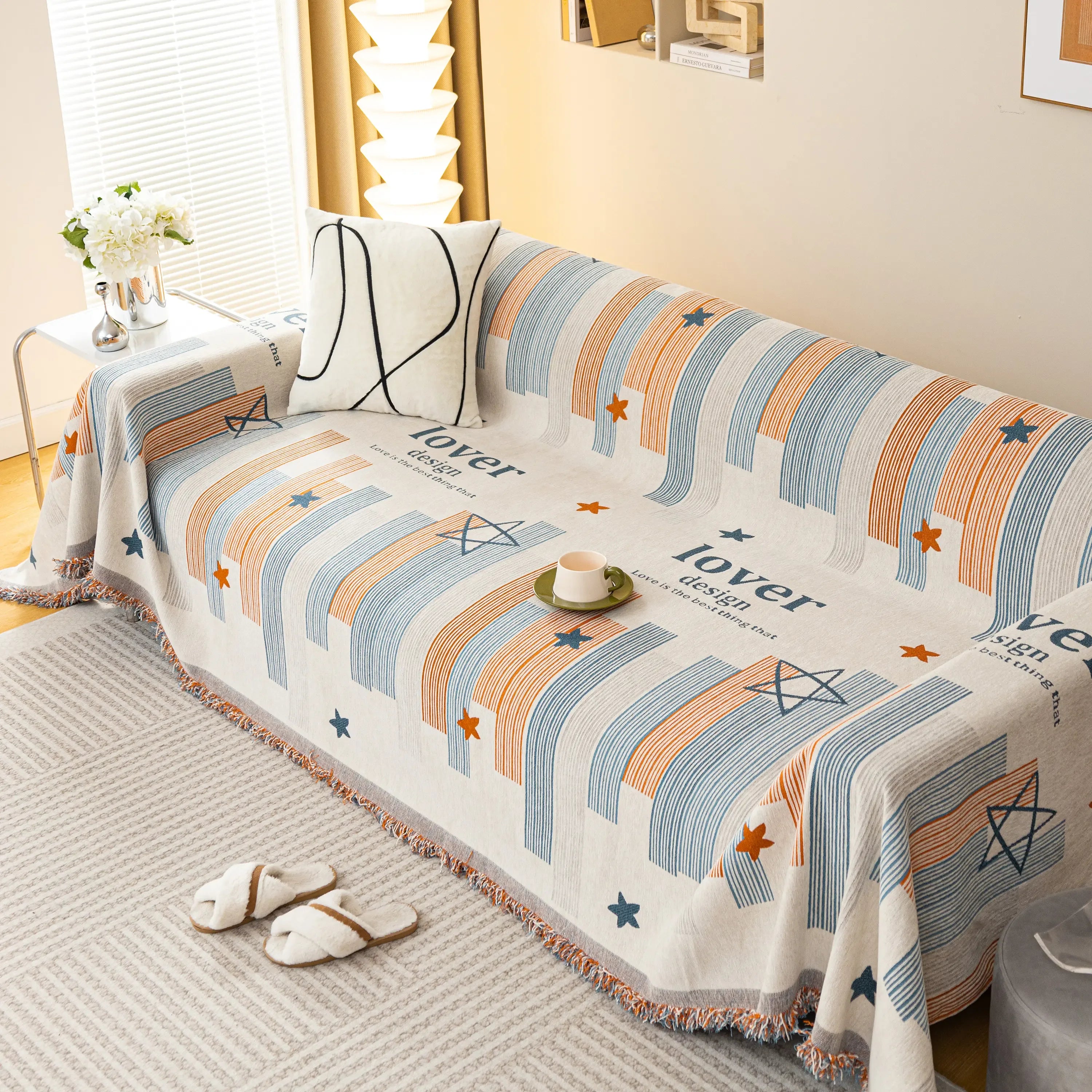 Chenille Lover Sofa Cover Blanket, Couch Protector Blanket for Couches, Large Throw Blanket for Couch - TaroTextile