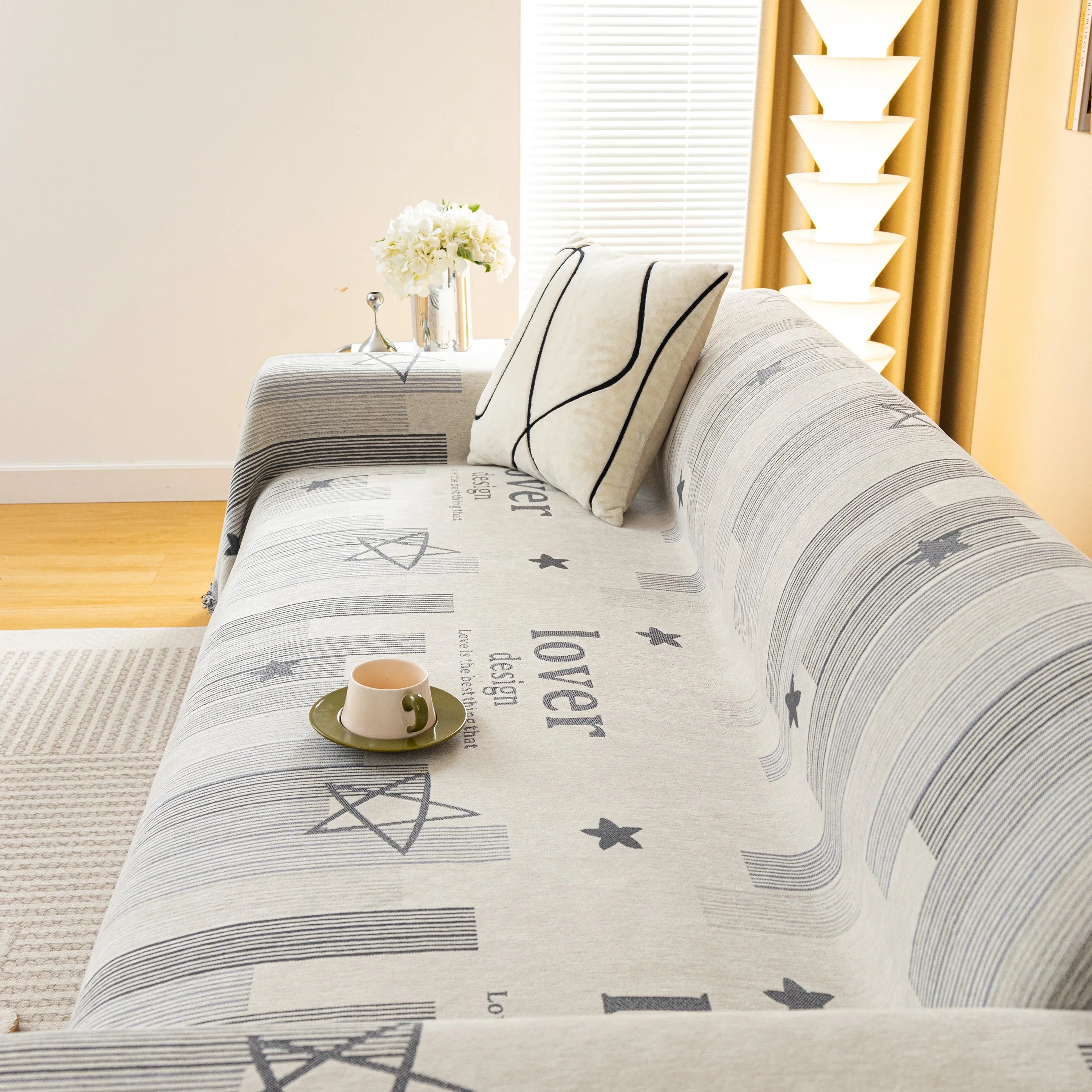 Chenille Lover Sofa Cover Blanket, Couch Protector Blanket for Couches, Large Throw Blanket for Couch - TaroTextile