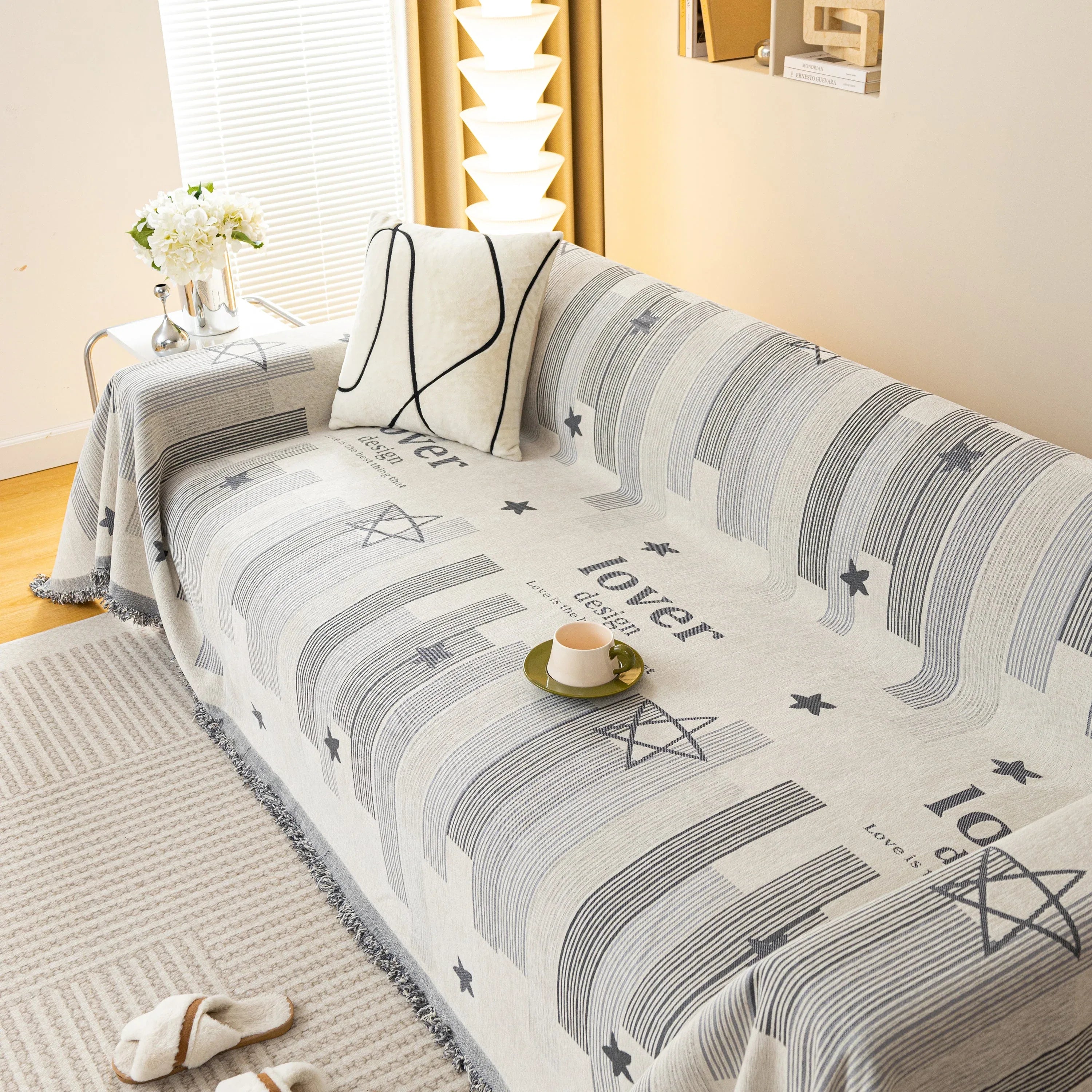 Chenille Lover Sofa Cover Blanket, Couch Protector Blanket for Couches, Large Throw Blanket for Couch - TaroTextile